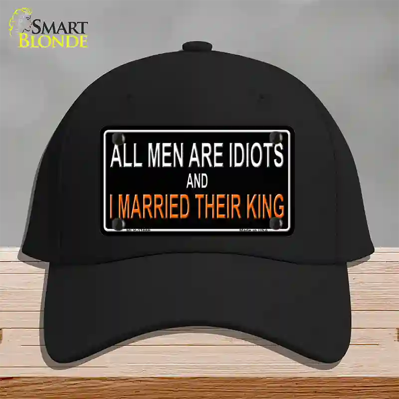 All Men Are Idiots Novelty License Plate Hat Cotton / Black