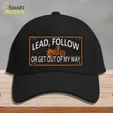 Lead Follow Novelty License Plate Hat Cotton / Black