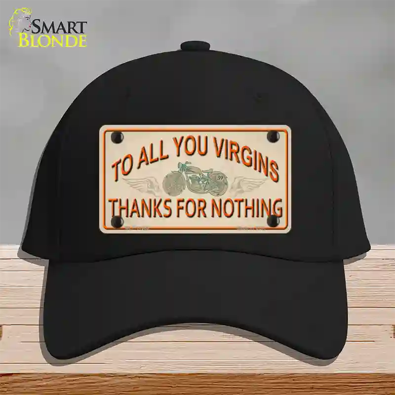 To All You Virgins Novelty License Plate Hat Cotton / Black