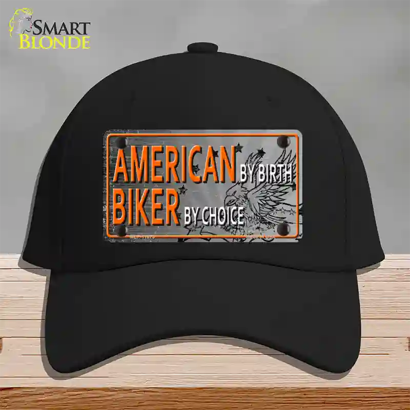 American Biker Novelty License Plate Hat Cotton / Black