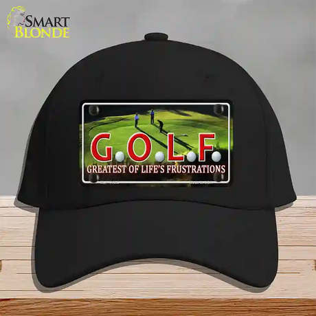 GOLF Novelty License Plate Hat Cotton / Black