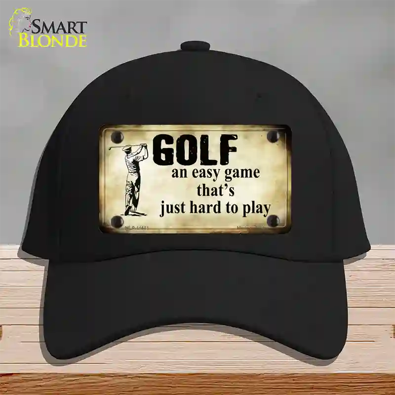 Golf An Easy Game Novelty License Plate Hat Cotton / Black