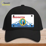 Washington Seal And State Novelty License Plate Hat Cotton / Black