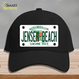 Jensen Beach Florida Novelty License Plate Hat Cotton / Black