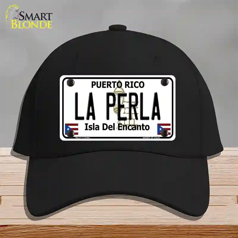 La Perla Puerto Rico Novelty License Plate Hat Cotton / Black