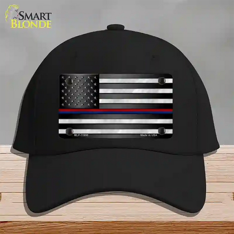 First Responder American Flag Novelty License Plate Hat Cotton / Black