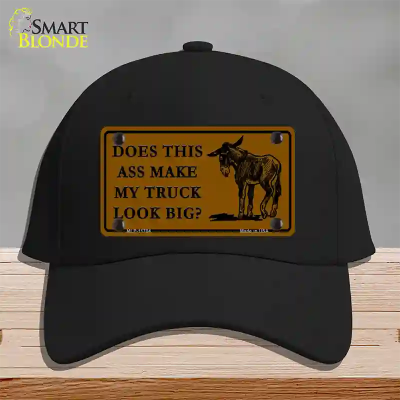 Does This Ass Novelty License Plate Hat Cotton / Black