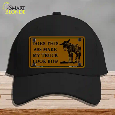 Does This Ass Novelty License Plate Hat Cotton / Black