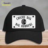 Chicks Dig Big Rubbers Novelty License Plate Hat Cotton / Black