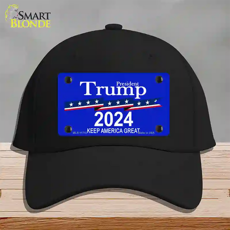 President Trump 2024 Novelty License Plate Hat Cotton / Black