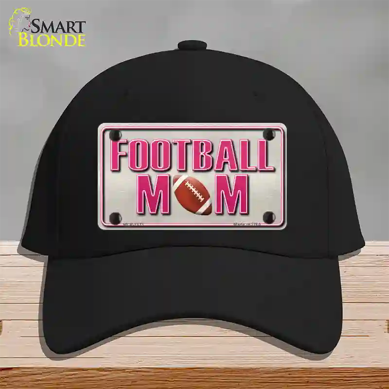 Football Mom Novelty License Plate Hat Cotton / Black