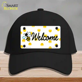 Welcome Bee Novelty License Plate Hat Cotton / Black