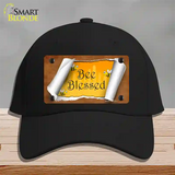 Bee Blessed Scroll Novelty License Plate Hat Cotton / Black