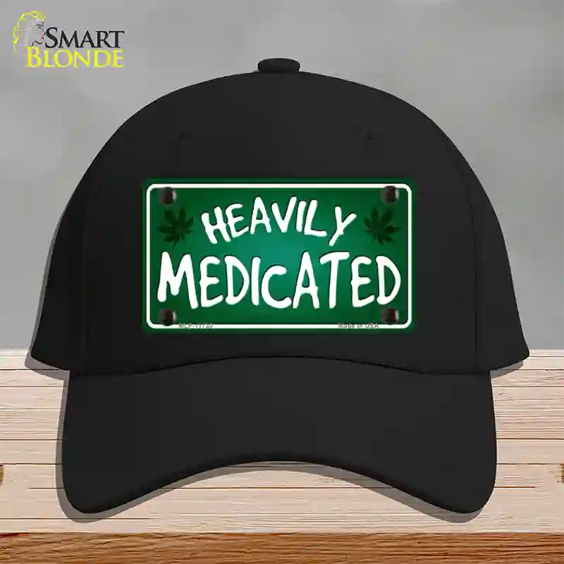 Heavily Medicated Novelty License Plate Hat Cotton / Black