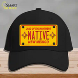 Native New Mexico Yellow State Novelty License Plate Hat Cotton / Black