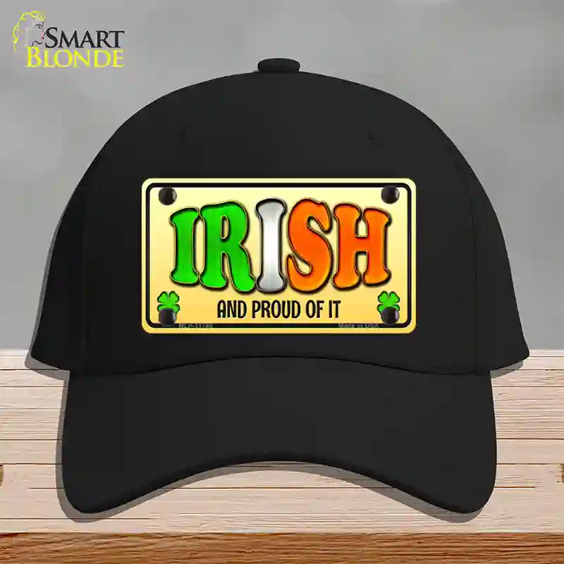 Irish and Proud Novelty License Plate Hat Cotton / Black