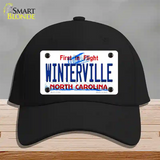 Winterville North Carolina State Novelty License Plate Hat Cotton / Black