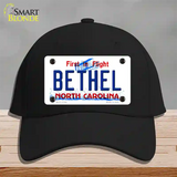 Bethel North Carolina State Novelty License Plate Hat Cotton / Black