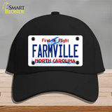 Farmville North Carolina State Novelty License Plate Hat Cotton / Black