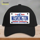 Washington North Carolina State Novelty License Plate Hat Cotton / Black