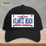 Atlantic Beach North Carolina State Novelty License Plate Hat Cotton / Black