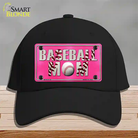 Baseball Mom Novelty License Plate Hat Cotton / Black