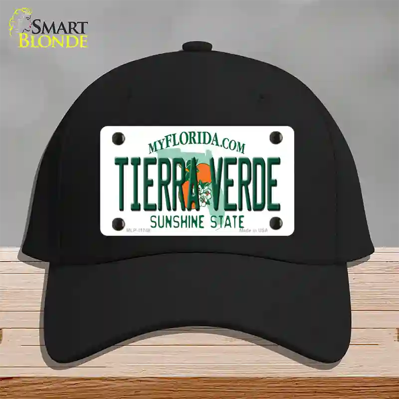 Tierra Verde Florida Novelty License Plate Hat Cotton / Black