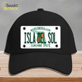 Isla Del Sol Florida Novelty License Plate Hat Cotton / Black