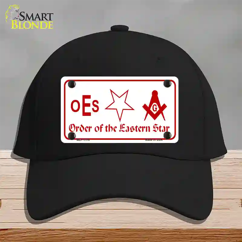 Order Of The Eastern Star Novelty License Plate Hat Cotton / Black