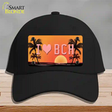 I Love Beach Novelty License Plate Hat Cotton / Black