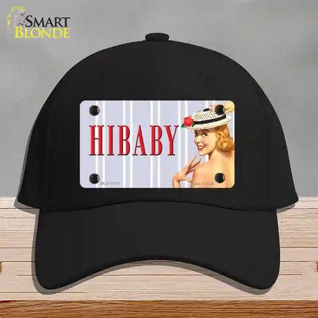 Hi Baby Vintage Pinup Novelty License Plate Hat Cotton / Black