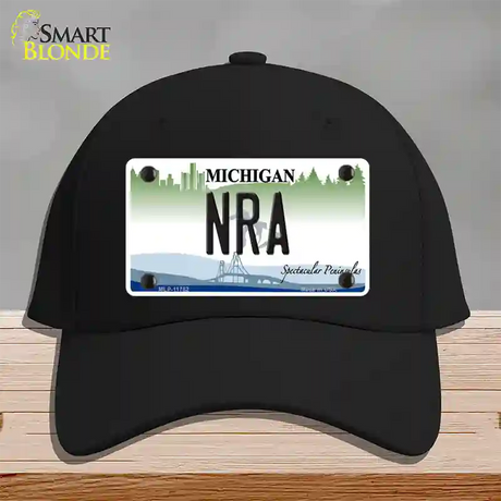 NRA Michigan Novelty License Plate Hat Cotton / Black