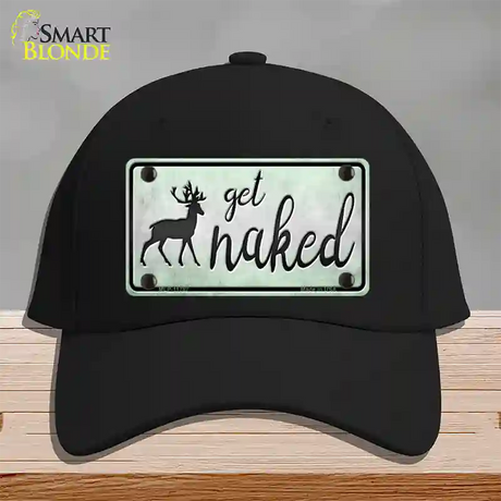 Get Naked Novelty License Plate Hat Cotton / Black