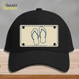 Flip Flops Novelty License Plate Hat Cotton / Black