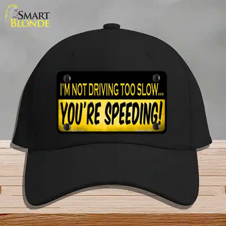 Youre Speeding Novelty License Plate Hat Cotton / Black