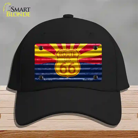 Route 66 Arizona Flag Novelty License Plate Hat Cotton / Black