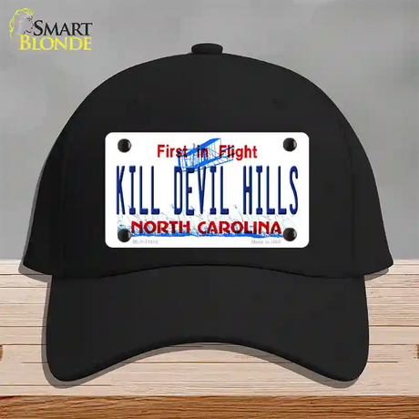 Kill Devil Hills North Carolina Novelty License Plate Hat Cotton / Black