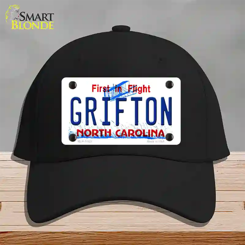 Grifton North Carolina Novelty License Plate Hat Cotton / Black