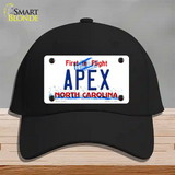 Apex North Carolina Novelty License Plate Hat Cotton / Black