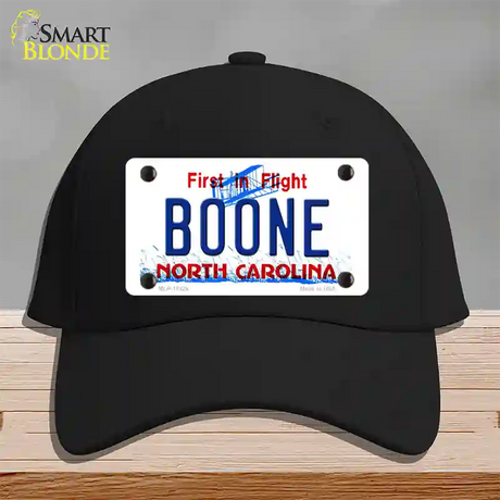 Boone North Carolina Novelty License Plate Hat Cotton / Black