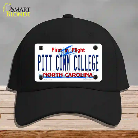 Pitt Comm College North Carolina Novelty License Plate Hat Cotton / Black