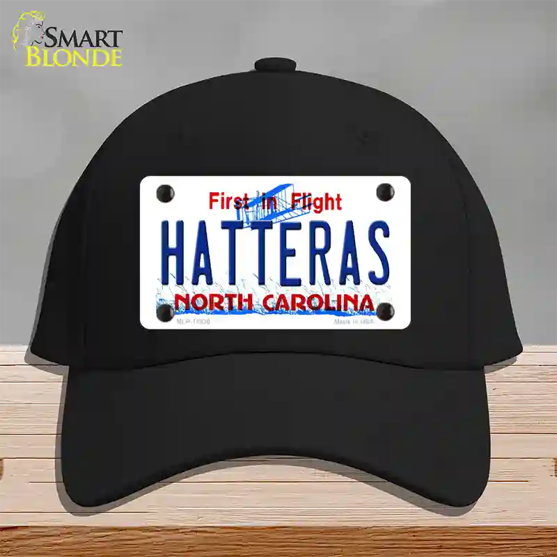 Hatteras North Carolina Novelty License Plate Hat Cotton / Black