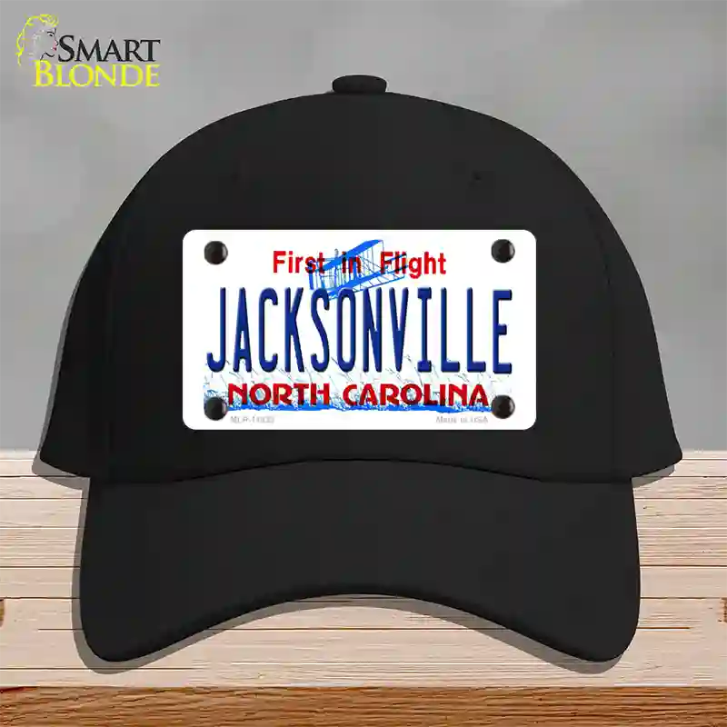 Jacksonville North Carolina Novelty License Plate Hat Cotton / Black