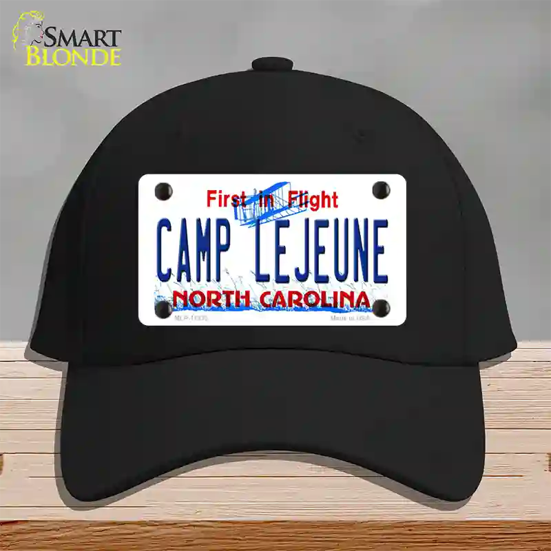 Camp Lejeune North Carolina Novelty License Plate Hat Cotton / Black