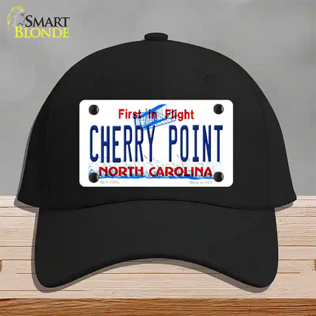 Cherry Point North Carolina Novelty License Plate Hat Cotton / Black