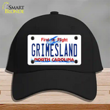 Grimesland North Carolina Novelty License Plate Hat Cotton / Black