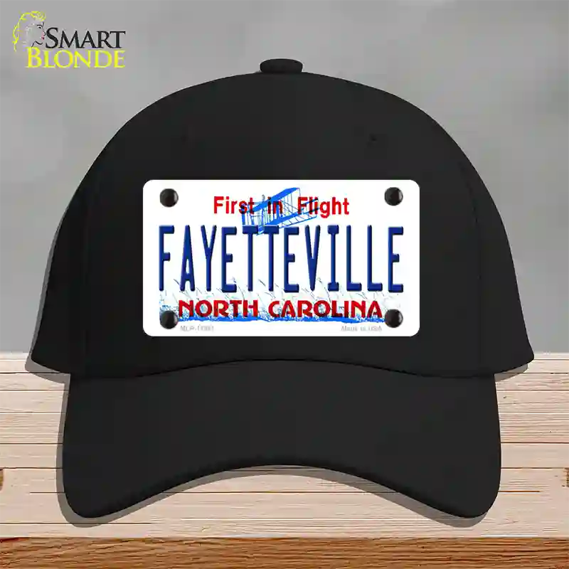 Fayetteville North Carolina Novelty License Plate Hat Cotton / Black