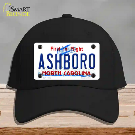 Ashboro North Carolina Novelty License Plate Hat Cotton / Black