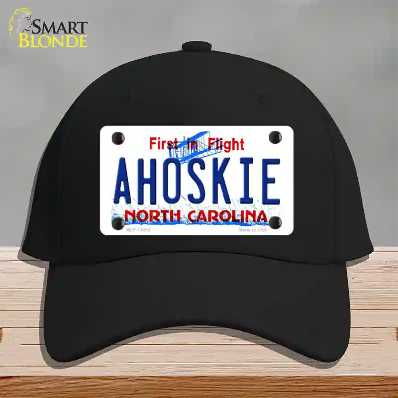 Ahoskie North Carolina Novelty License Plate Hat Cotton / Black