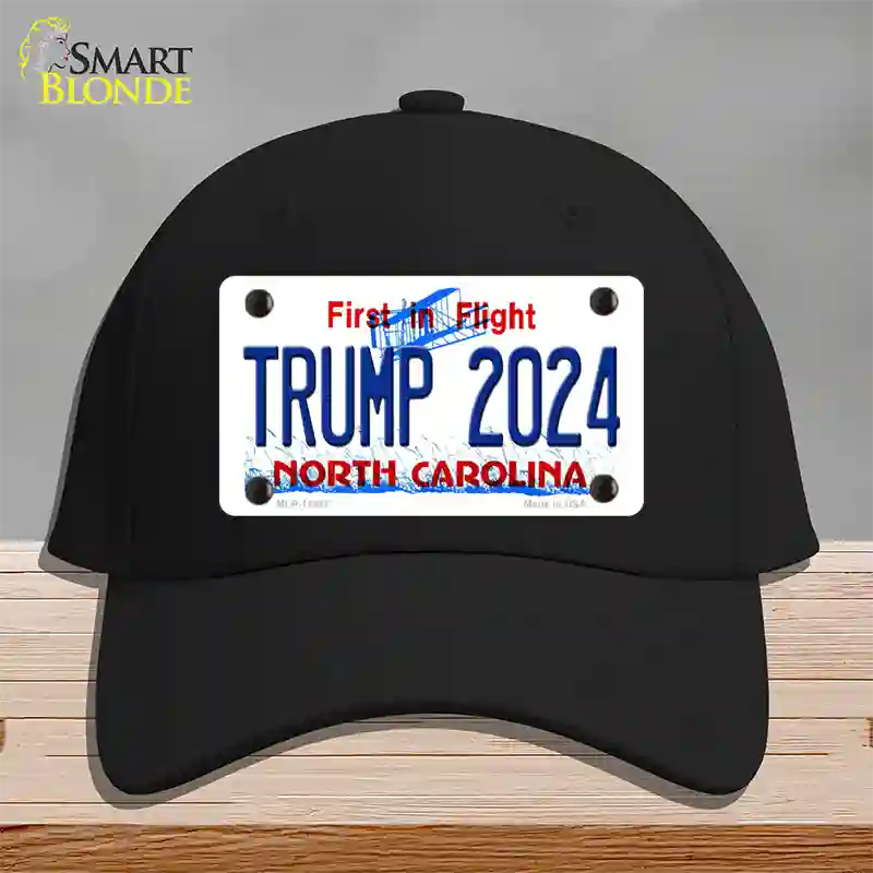 Trump 2024 North Carolina Novelty License Plate Hat Cotton / Black